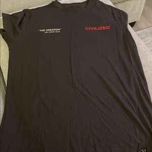 Men's Black Graphic Short Sleeve Tee - 'The Creation'